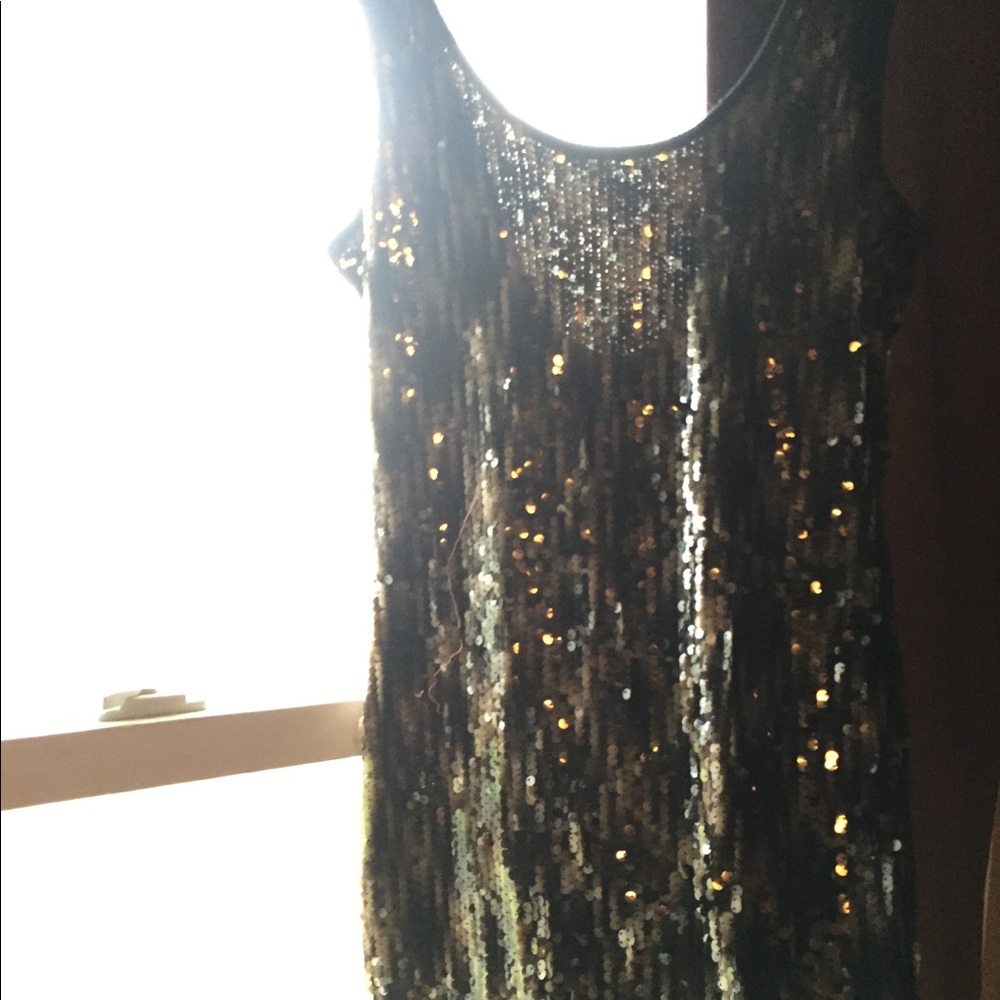 Tcec sequin black and silver dress